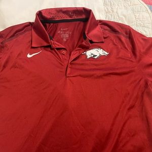 Razorback Nike Dri Fit polo. Great condition.